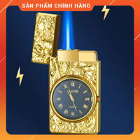 Hột Quẹt Bật Lửa Gas HF602 Khò 1 Tia Hình RồngQuan CôngKẻ Caro... Kiêm Đồng Hồ La Mã Độc Đáo - Quan Công