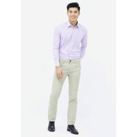 HOT RẺ Xả Sale Áo sơ mi dài tay trơn màu Slim Fit Vĩnh Tiến màu tím hồng nhạt . ⁿ