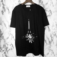 Hot Ready Stock Paris Night View Tháp Eiffel Beauty Print SLP Nam Nữ Cặp Đôi Áo Thun Tay Ngắn Thiết Kế Thương Hiệu