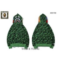 (HOT SALE) Áo Khoác Hoodie Nam Nữ - Áo Khoác Bape Cá Mập Bape Shark Hoodie Sweatshirt All Green Camo (AKH150)