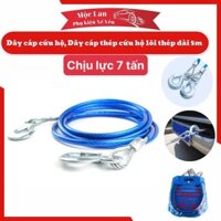 (Hot Sale) Dây cáp cứu hộ,dây cáp thép cứu hộ ô tô,xe hơi lõi thép dài 5m,chịu lực kéo 7 tấn