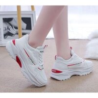 HOT SALE} Giày thể thao nữ sport trắng viền đỏ-GS33  Lanastore