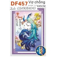 [Hot sale] [Hot sale] [Hot sale] [Hot sale] Tranh đính đá Vợ chồng DF457 64x45cm