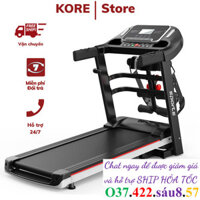 Hot Sale - Máy Chạy Bộ Điện Đa Năng Cao Cấp 14km Gấp Gọn Tại Nhà Kèm Máy Đánh Bụng Tặng 2 Tạ Tập Tay KoreSport ~