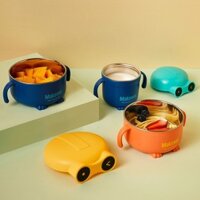 Hot Sale#304Stainless Steel Children's Bowl with Handles, Cute Children's Lunch Box for Kindergarten, Home Use Children's Tableware Set, Anti-fall RX11