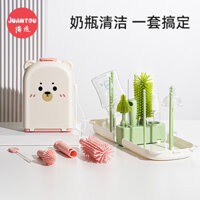 Hot Sale#[30Hot Sale2035Pieces]Silicone Baby Bottle Brush Portable Storage Box Set Baby Bottle Cleaning Brush Newborn Baby Special Pacifier Brush RX11