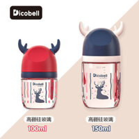 Hot Sale#Baby Borosilicate Glass Feeding Bottle Anti-Flatulence Silicone Nipple Newborn Wide Caliber Feeding Bottle RX11