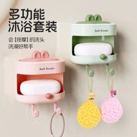 Hot Sale#Bath Brush Double-Sided 2-in-1 Massage Set Scrubbing Artifact Shampoo Brush Mud Scrub Bath Brush Scalp Massage Brush RX11