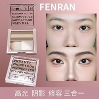 Hot Sale#Contour Palette Highlight Matte 3-in-1 Palette Nose Shadow Side Shadow Blush Face Brightening Official Flagship Authentic4yyo