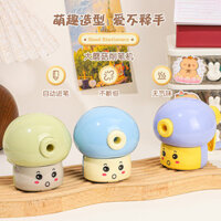 Hot Sale#[Customizable Stickers]Mushroom Roll Pen Cute Children's Pencil Sharpener Manual Pencil Sharpener for Kids Elementary School Students Hand Crank Pencil Sharpener RX11
