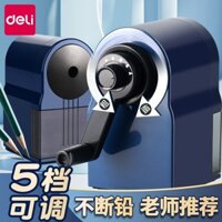 Hot Sale#Deli Hand Crank Pencil Sharpener Fully Automatic5Adjustable Pencil Sharpener for Elementary School Students Sketching RX11