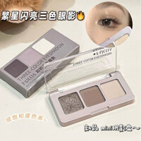 Hot Sale#FAICCIA Feixi Cement Gray Three-Color Eyeshadow Palette Shimmering Pure Desire Daily Portable Mini Cement Palette3.22lfl