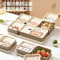 Hot Sale#Fruit Plate Household Living Room Coffee Table Dried Fruit Tray Snack Storage Melon Seeds Candy Box2023New Nut Plate Dried Fruit BoxRX5