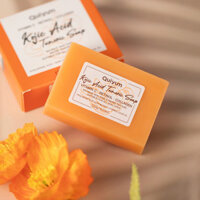 Hot Sale#Full English Version QUIYUM Turmeric Kojic Acid Cleansing Handmade Soap120g Soap Essential Oil Soap Manufacturer4.2lfl