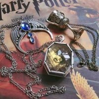 Hot Sale#Harry Potter Snake Horcrux Necklace Keychain Slytherin Pendant Box Hufflepuff Trophy Ravenclaw Crown12y