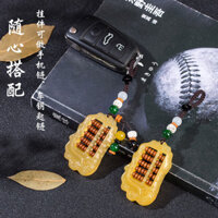 Hot Sale#Lucky Sheep Horn Ruyi Abacus Car Key Pendant Men's Keychain Women's Bag Hanging Creative Gift Key Ring Ornament12y