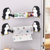 Hot Sale#Magnetic Refrigerator Shelf Wall Hanging outside Storage Kitchen Roll Tissue Multi-Function Pot Cover Plastic Wrap RackRX5L