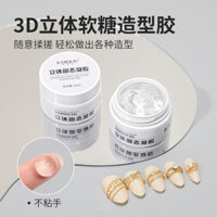 Hot Sale#Manicure PVC 3D Solid Gel3D Soft Sugar Carving Glue Model Shaping Glue Non-Sticky Transparent QQ Phototherapy plastic3kk