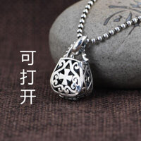 Hot Sale#Original S925Sterling Silver Vintage Craft Pendant Jewelry for Women, Hollow Openable Sachet Aromatherapy Cute Necklace Pendant4yyo