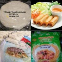 Hot sales cheap Vỏ bánh tráng đậu xanh size 20 gói 30 lá( vỏ nem bò bía) hàng trần