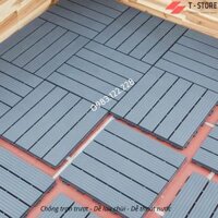 HOT SALES Tấm nhựa lót sàn ban công, sân vườn PP - kích thước 30 cm x 30 cm x 2 cm. - Xám