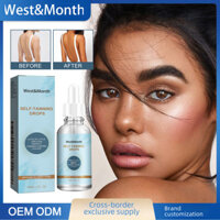 Hot Sale#West&Month Self-tanning Essence Outdoor Sunbathing Body Skin Moisture Replenishment Sun-Aid Black Essence12y