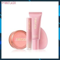 HOT  Set kem nền kem che khuyết điểm/phấn phủ và mút trang điểm PINKFLASH kiềm dầu chống thấm nước lâu trôi cho mùa hè