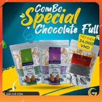 HOT - [SIÊU NGON] COMBO FULL CÁC VỊ SOCOLA HẠNH NHÂN 3 LOẠI MÙI - SOCOLA ĐEN & NHO & TÁO - TÚI - 300G - ALMOND CHOCOLATE