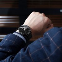 [HOT] (SIÊU PHẨM) Đồng Hồ Nam 2 Lịch CRNAIRA JAPAN C099 Kim Dạng Quang_ Dây Thép Lụa Cao Cấp_Full Box giá sốc