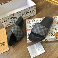 HOT- SỊN Dép Lê LV Kẻ Ô Classic - Dép Quai Ngang Nam RẺ VÔ ĐỊCH