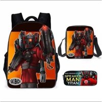 Hot Skibidi Nhà Vệ Sinh Túi Đi Học Tiểu Học Và Trung Học Học Sinh Trẻ Em Quà Tặng Ba Lô Hoạt Hình Đi Học Mochila