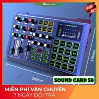 HOT- Sound card Thu âm S8 Hát Karaoke Live tream Thu Âm Thế Hệ Mới✔ Kết Nối Bluetooth✔Auto Tune Đẳng Cấp -DC4170