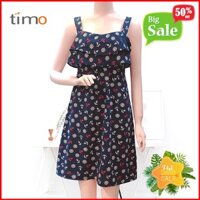 [HOT SUMMER SALE] - Đầm 2 Dây Bánh Bèo  Chất Liệu Cotton Thoáng Mát Đầm Mặc Ở Nhà, Đầm Ngủ