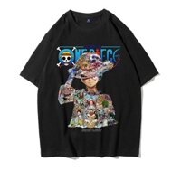Hot thời trang họa tiết hoạt hình Luffy One Piece phong cách đường phố thanhthể mặc One Piece Luffy Anime Áo S-5XL