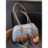 [Hot Trend 2025] Túi Xách Nữ Da Jean Pha Kèm Gấu – Túi Đeo Vai Thời Trang Hàn Quốc, Đựng Điện Thoại, Đồ Cá Nhân TXN061