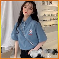 [Hot Trend] Áo thun nữ tay lỡ form rộng có cổ