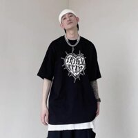 HOT TREND - Áo thun tay lỡ, tay lững hình tim gai hip hop, cho nam và nữ có bigsize