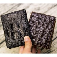 [HOT] ví nam da bò thật in vân da cá sấu