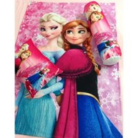 [HOT] Vỏ gối và chăn Elsa hồng cho bé gái