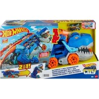 Hot Wheels City Ultimate Hauler có đèn thanh chứa được hơn 20 xe, đường đua 2 làn