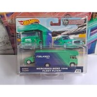HOT WHEELS PREMIUM MERCEDES - BENZ 190E FLEET FLYER FALKEN TIRES TEAM TRANSPORT