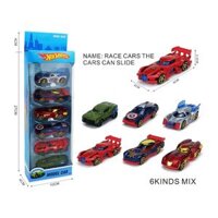 Hot Wheels The Marvel Avengers Alliance 6in1 Batman Người Nhện Captain America Hulk IRON MAN Đồ Chơi Xe Mini Kim Loại Hợp Kim Xe Dành Cho Trẻ Em Bé Trai Quà Tặng Sinh Nhật Giáng Sinh 829089