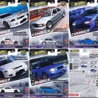 Hot wheels2024 xe văn hóa FPY86 hiện đại cổ điển 5 hợp kim Xe mô hình R32 Subaru Mercedes Benz 190 IP4W