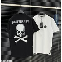 🔥Hot🔥Áo thun Philipp Plein in hình phối khóa thiết kế hot trend Nam nữ New 2024