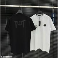 🔥Hot🔥Áo thun Philipp Plein thêu chữ phối khóa thiết kế hot trend Nam nữ New 2024