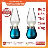 HOT🔴Bộ 2 Cây Đèn Dầu Cảm Ứng Điện Tử LED Thổi Tắt - Đèn Thờ Cảm Ứng, Không Dầu Tích Điện.