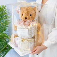 🔥HOT🔥Bó Hoa Hồng Bất Tử Hình Gấu Bông Nhỏ Xinh Xắn Thẻ