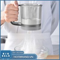 [Hotbrand.vn] Cốc rây bột quay tay bằng nhựa Nướng bột đường để nướng