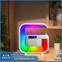 [Hotbrand.vn] Đồng hồ báo thức Loa tương thích Bluetooth Đèn ngủ RGB có trạm sạc