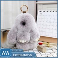 [Hotbrand.vn] Móc khóa chú thỏ sang trọng dễ thương Kawaii Móc khóa động vật nhồi bông Mặt dây chuyền móc khóa đáng yêu